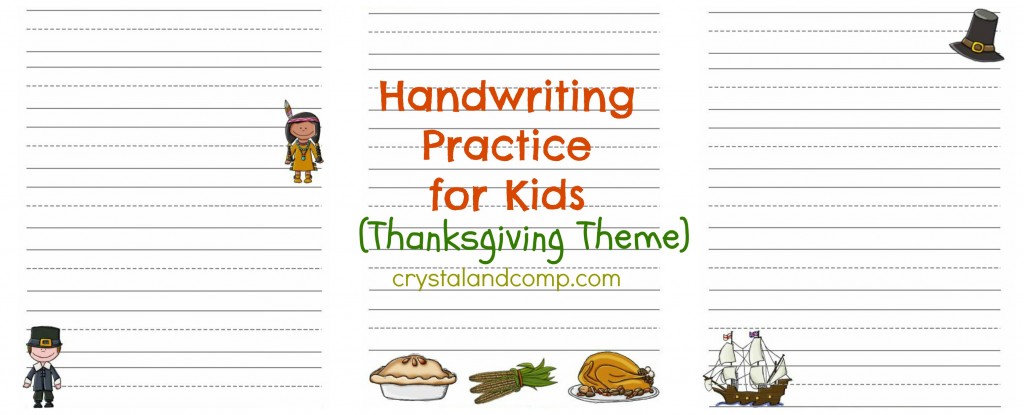 Thanksgiving hand writing practice