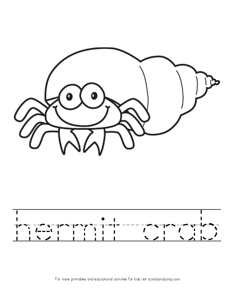 a home for hermit crab coloring pages - photo #15