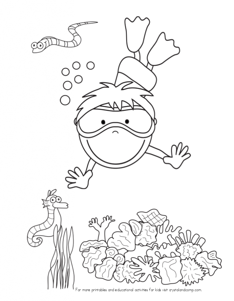 under the sea coloring pages with colors - photo #25