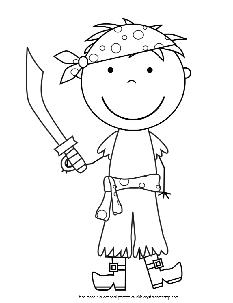 pirate coloring pages templates - photo #1