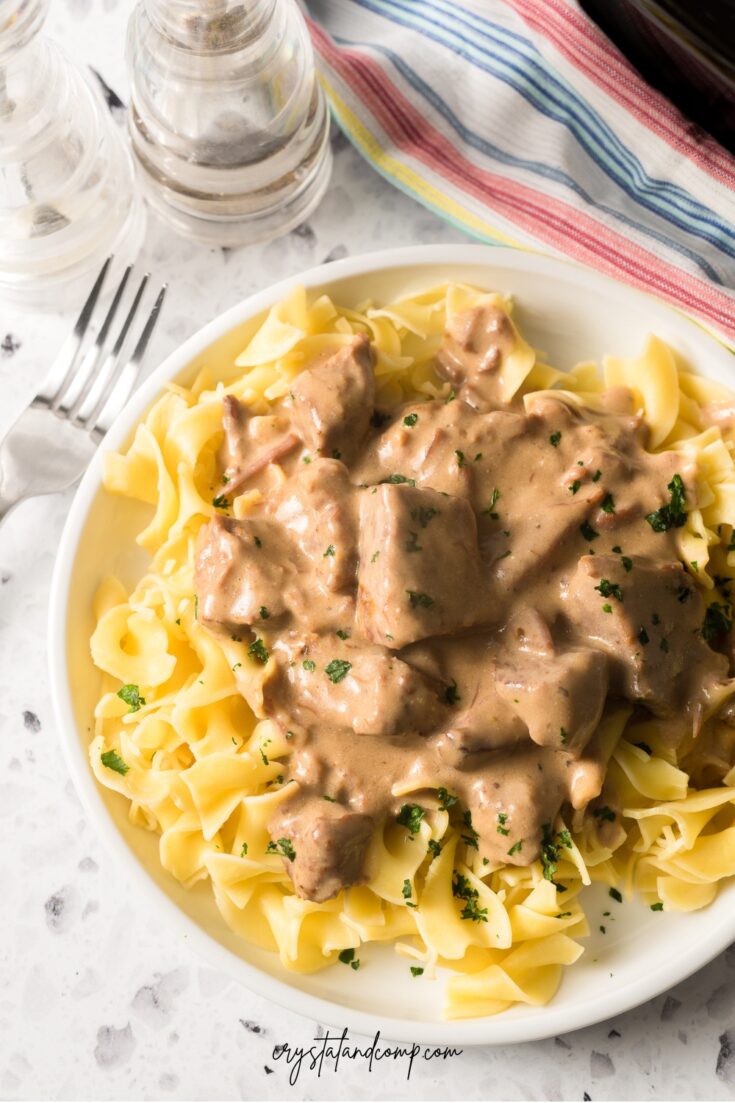 crockpot beef tips noodles recipe