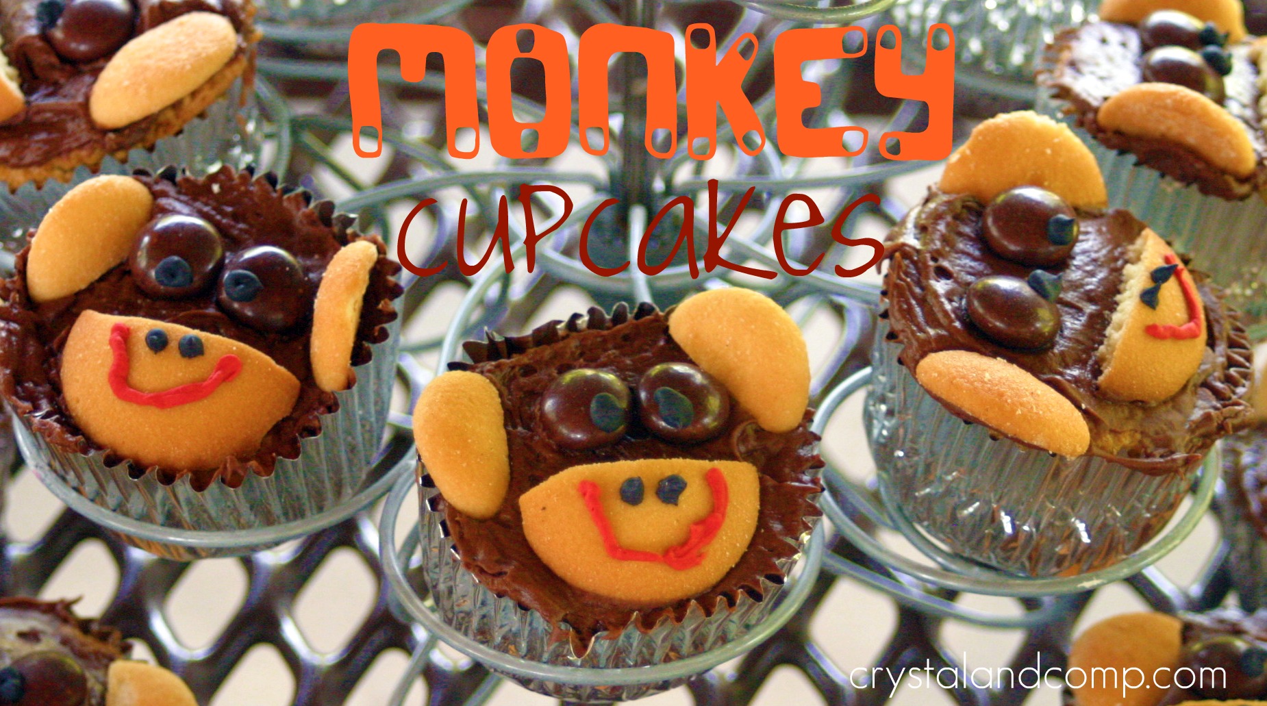 How to Make Monkey Cupcakes - CrystalandComp.com