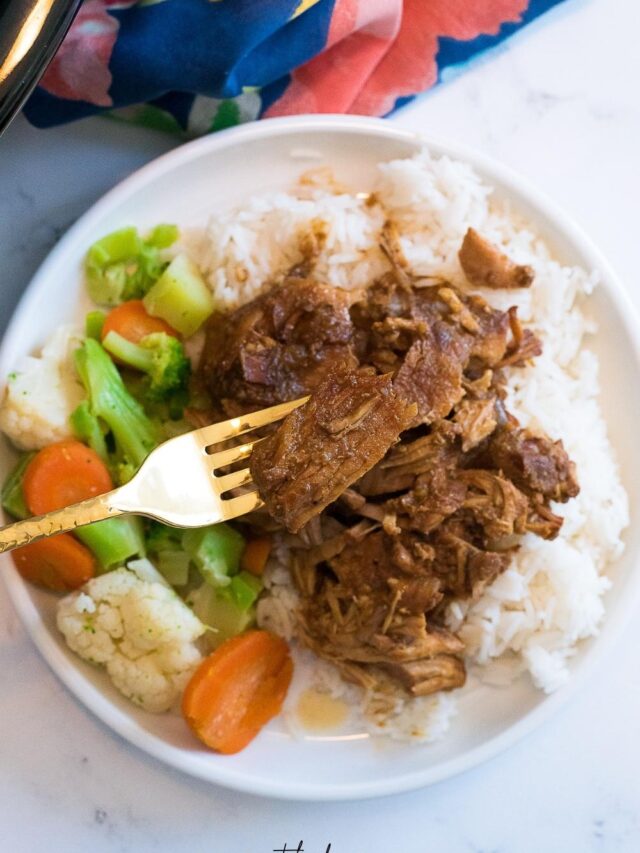 crockpot apple butter pork chops over rice