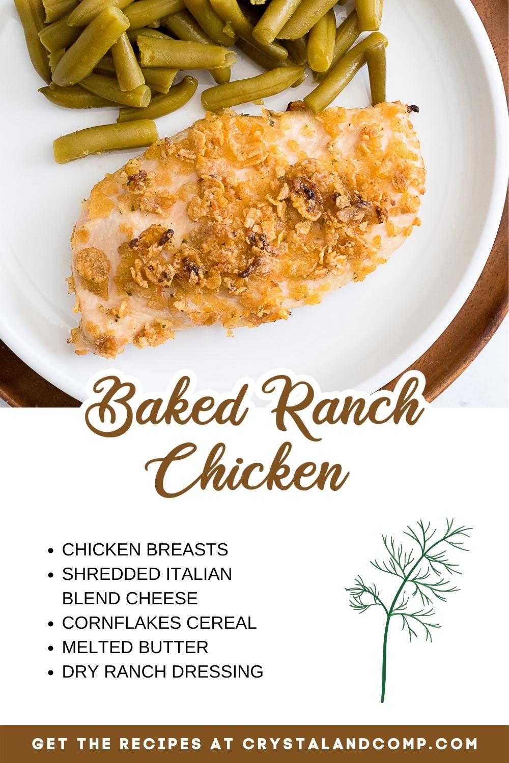 baked ranch chicken ingredient list