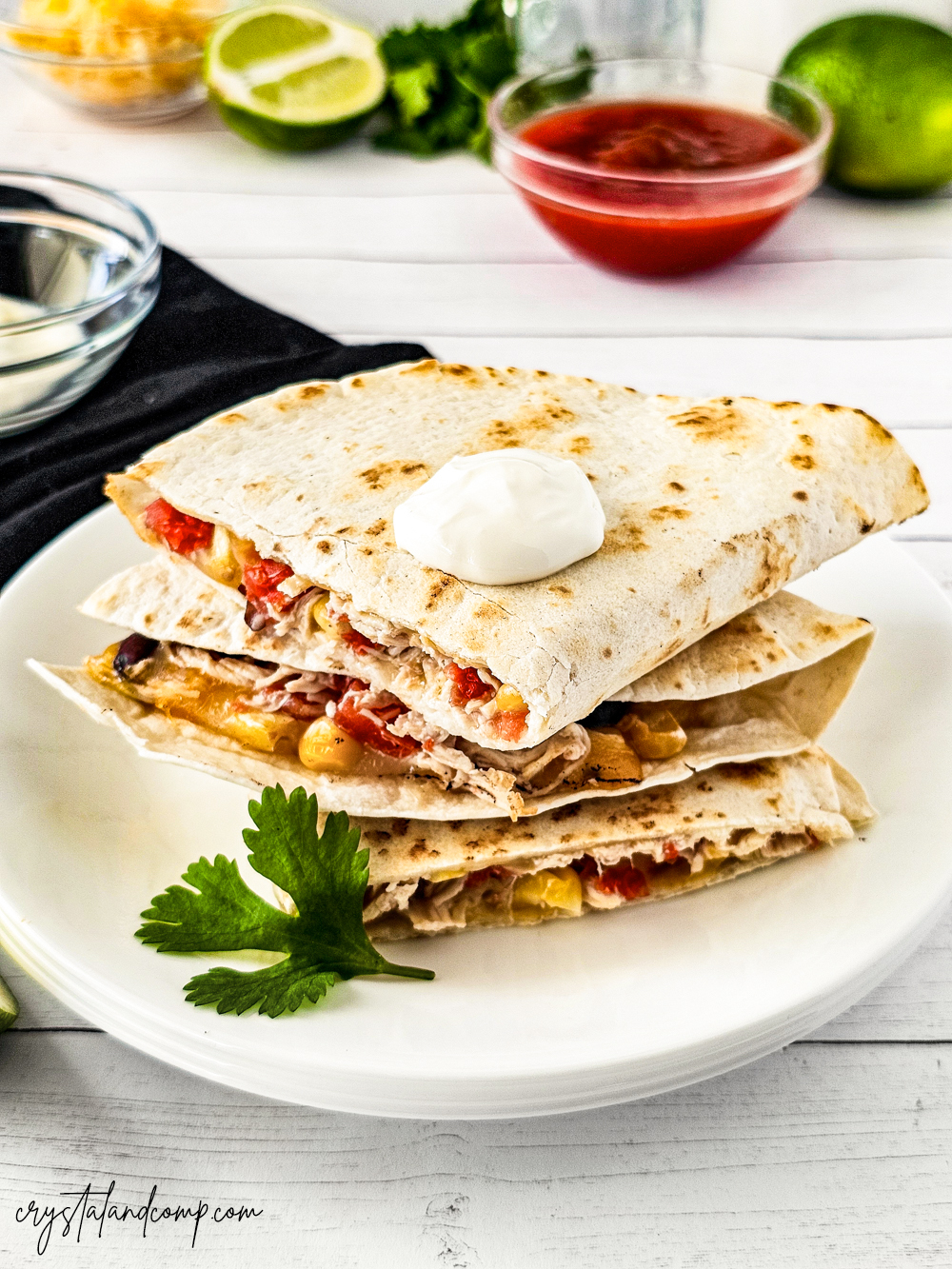 Black Bean and Corn Chicken Quesadilla Recipe