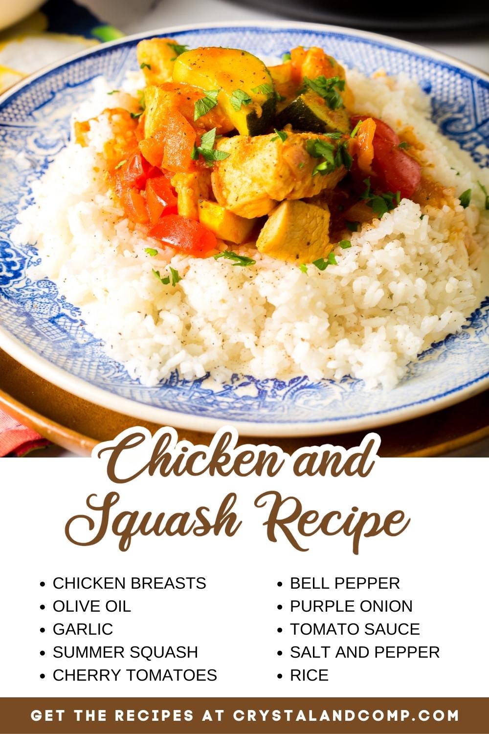 chicken and squash recipe ingredients list