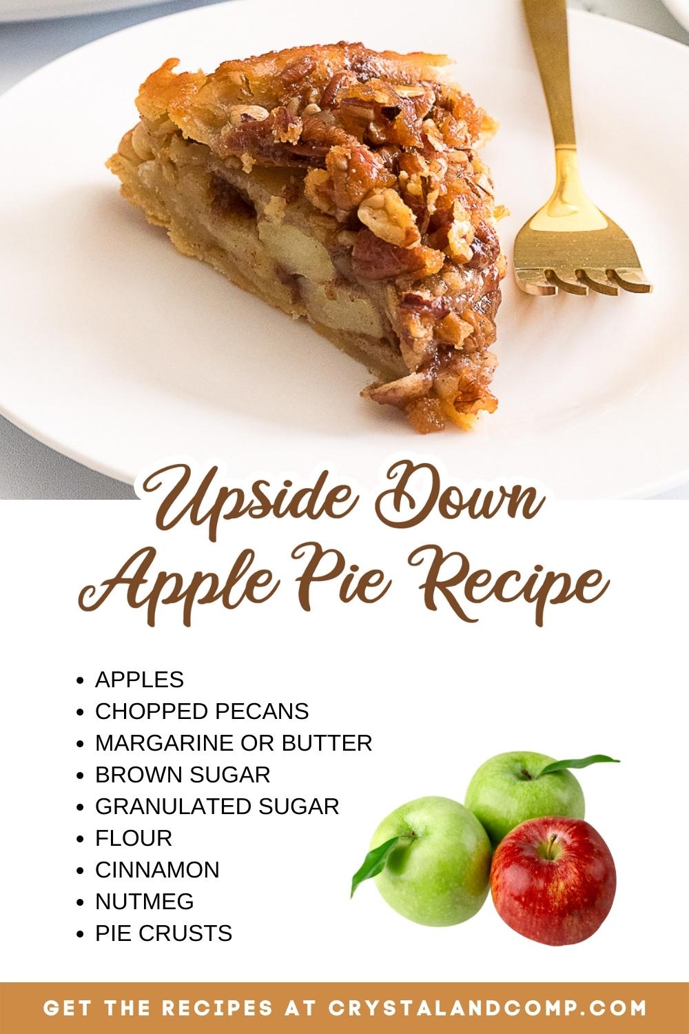 upside down apple pie recipe ingredients list