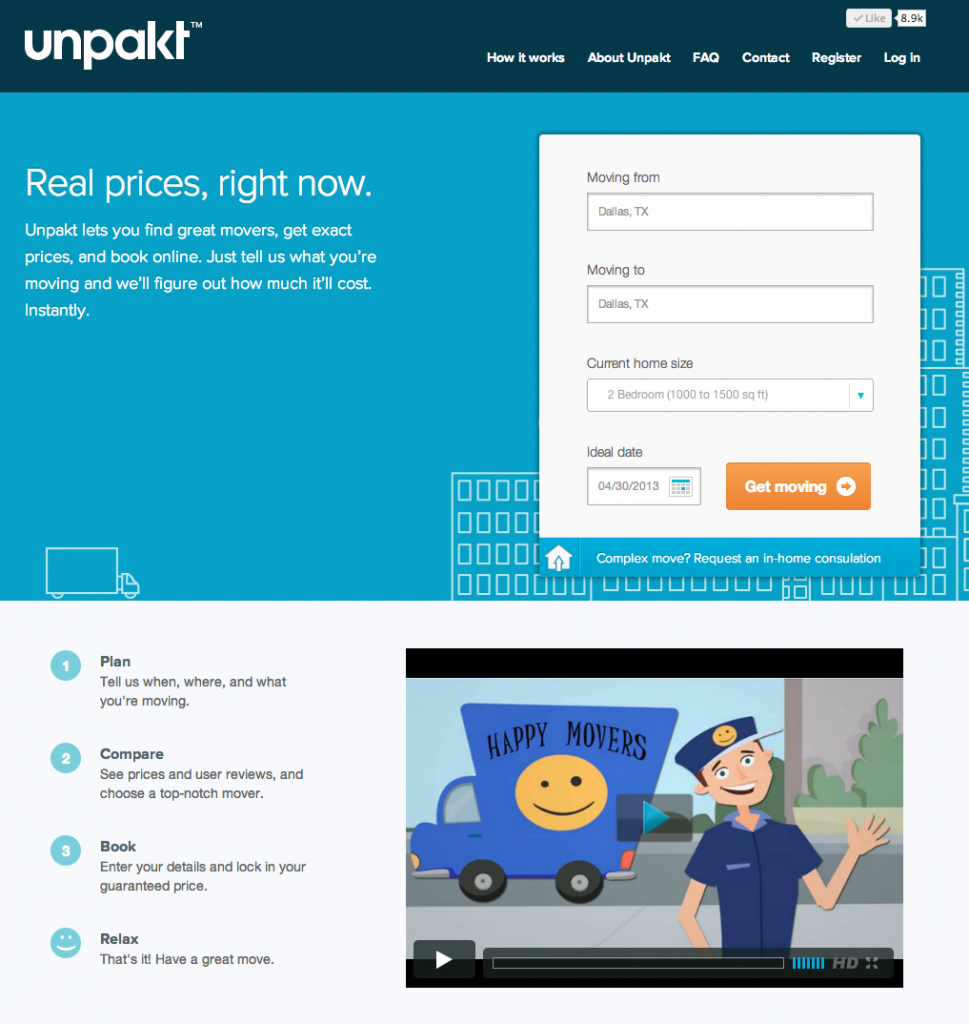 unpakt moving service