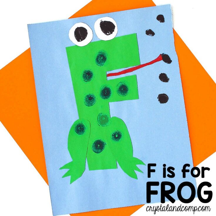 Image for F is for Frog Letter of the Week Craft