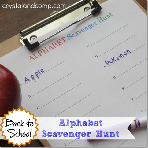 Activities for Kids Learning Letters: Alphabet Scavenger Hunt