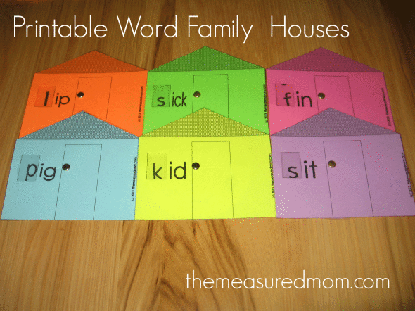 printables word family educational resource