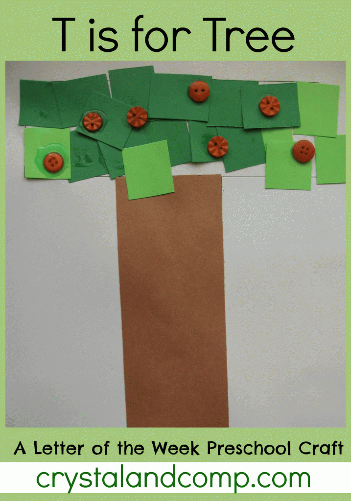 letter of the week preschool craft: t is for tree 
