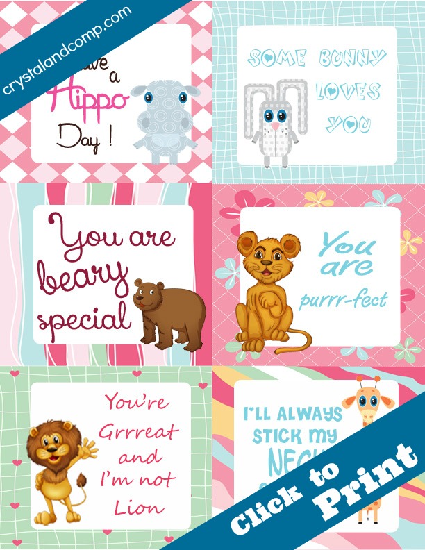 lunchbox note cards for kids 