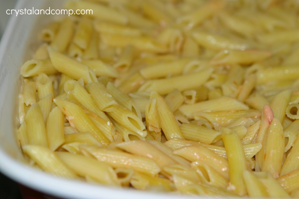 cooked penne pasta