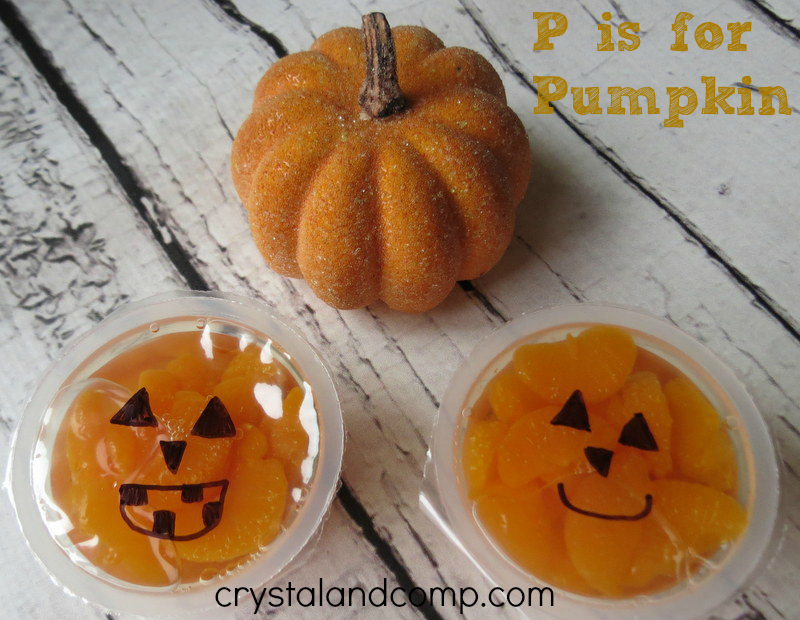 snack ideas for kids: pumpkin snack letter P