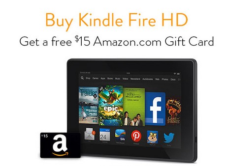 Kindle Fire HD as low as $124 After Gift Card! Today Only!