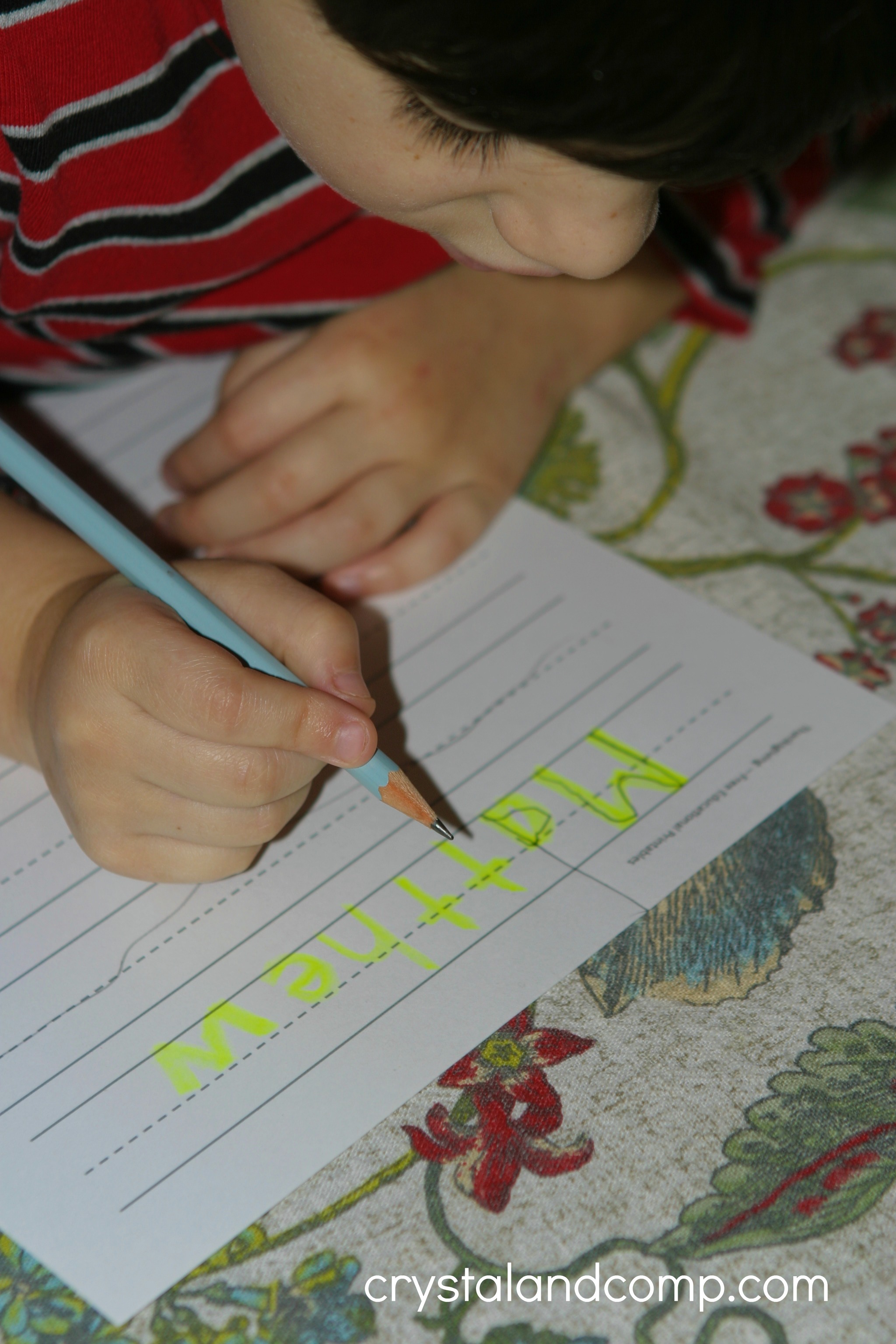 Name Practice for Preschoolers (Thanksgiving Themed Printable)