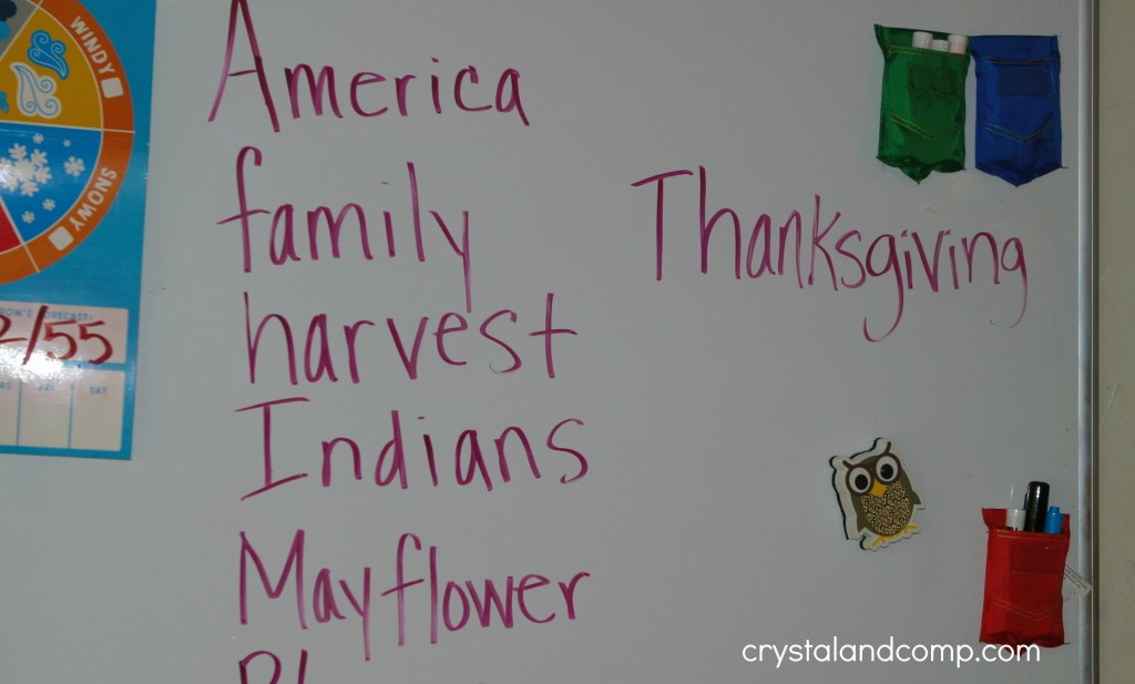 thanksgiving vocabulary