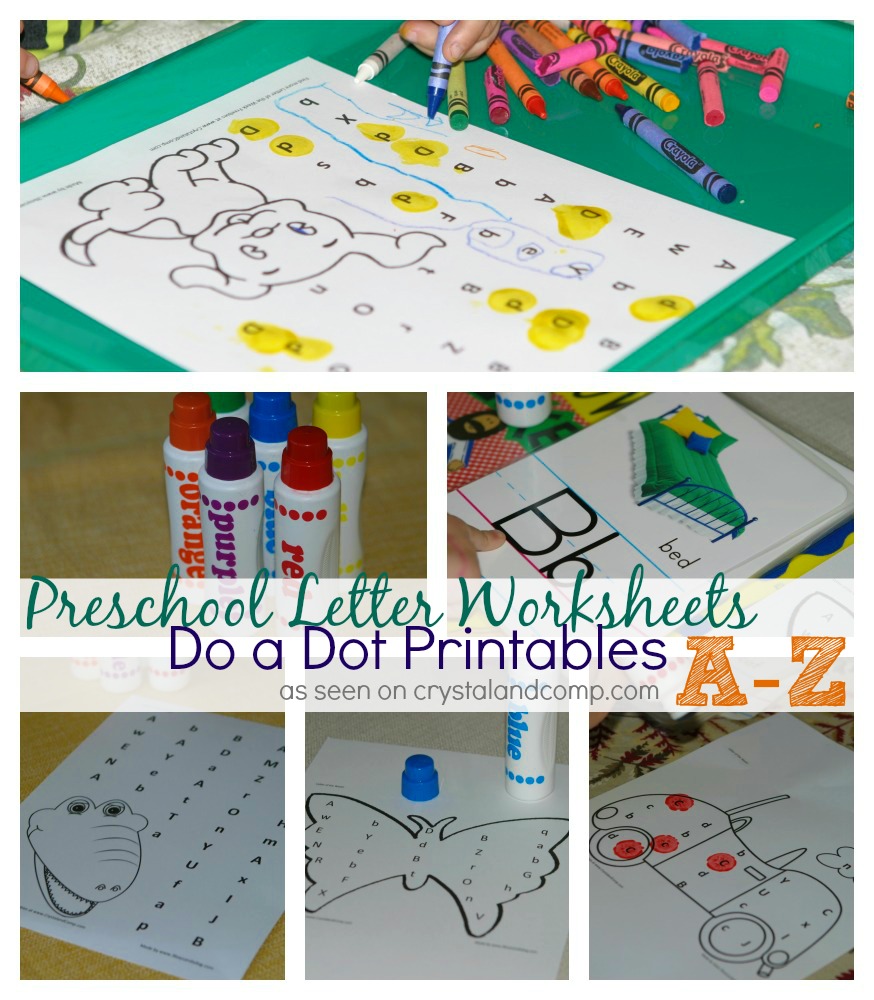preschool letter worksheets do a dot printables a-z