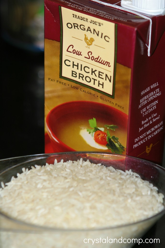 rice and chicken broth