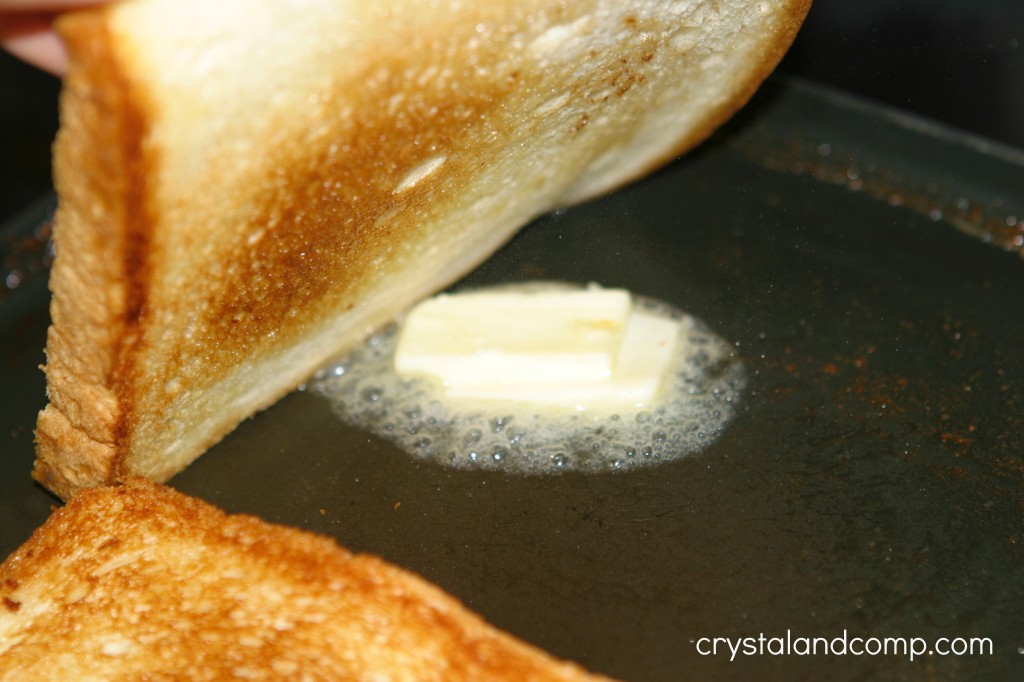 butter for the best grilled cheese sandwich recipe