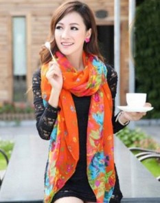 Floral Shawl Scarf just $2.19 Shipped! Great Spring Colors!