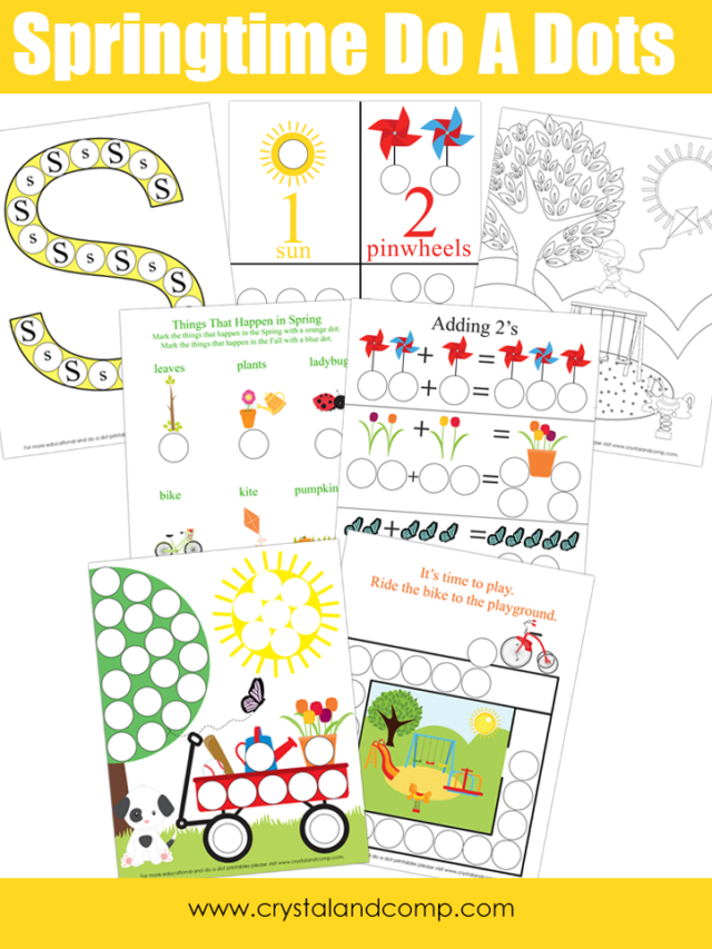 Spring Do-A-Dot Printables for Preschoolers Story