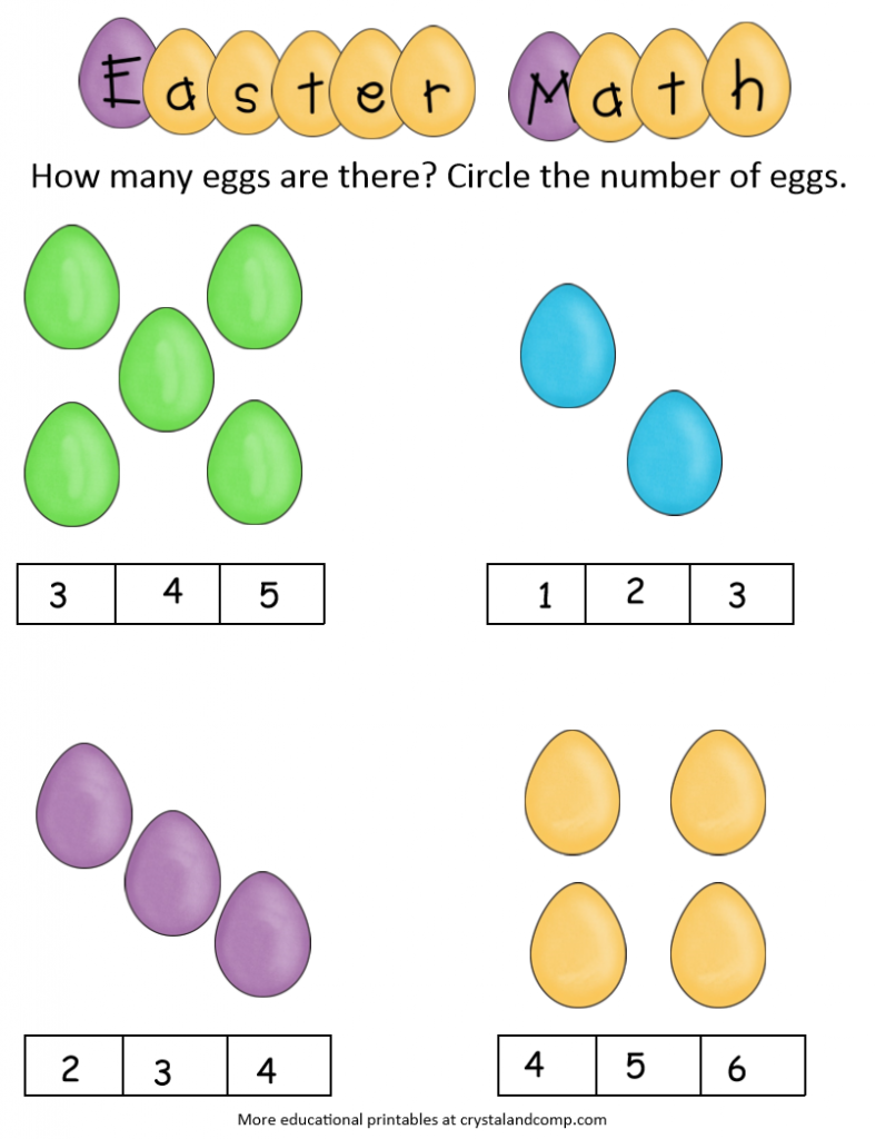easter activity ideas math printable for kids 
