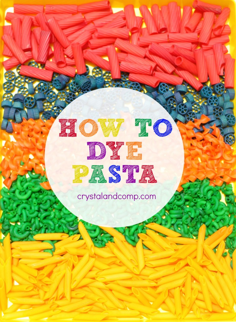 Pasta Crafts for Kids How to Dye Pasta