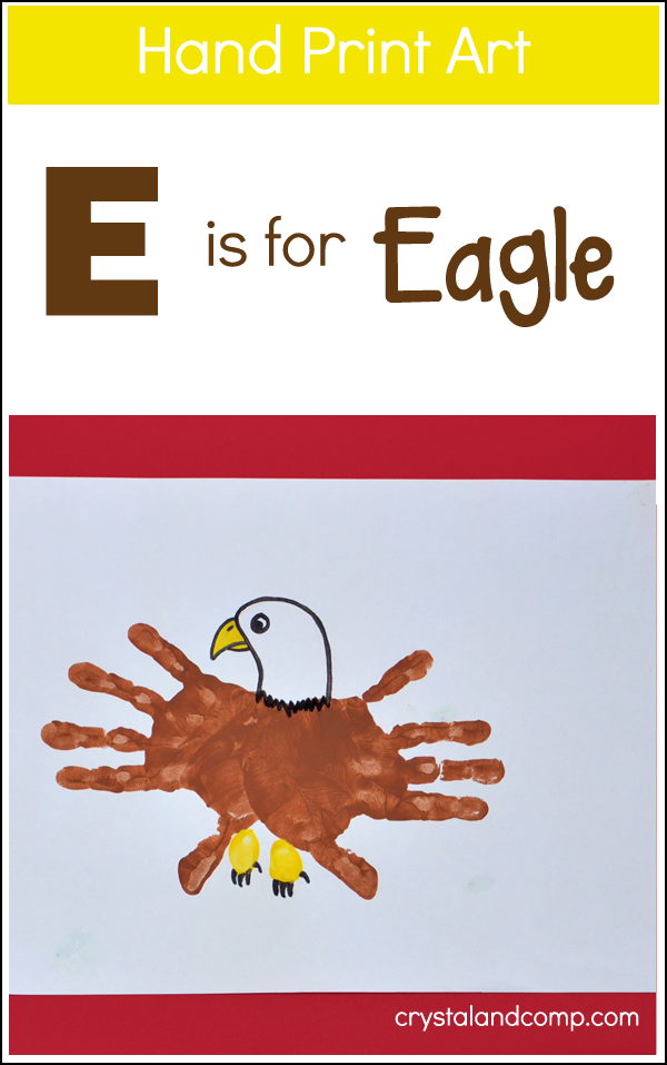 Hand Print Art: E is for Eagle