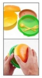Hamburger Shape Bento Lunch Box with Fork & Spoon $4.55 + FREE Shipping!