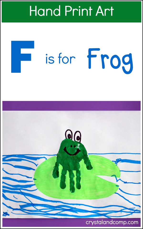 Hand Print Art: F is for Frog