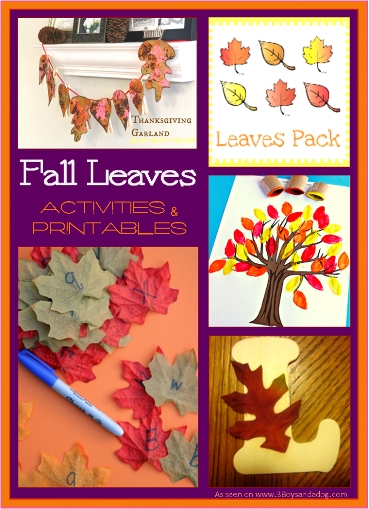 Fall Leaves Printables and Activities for Kids