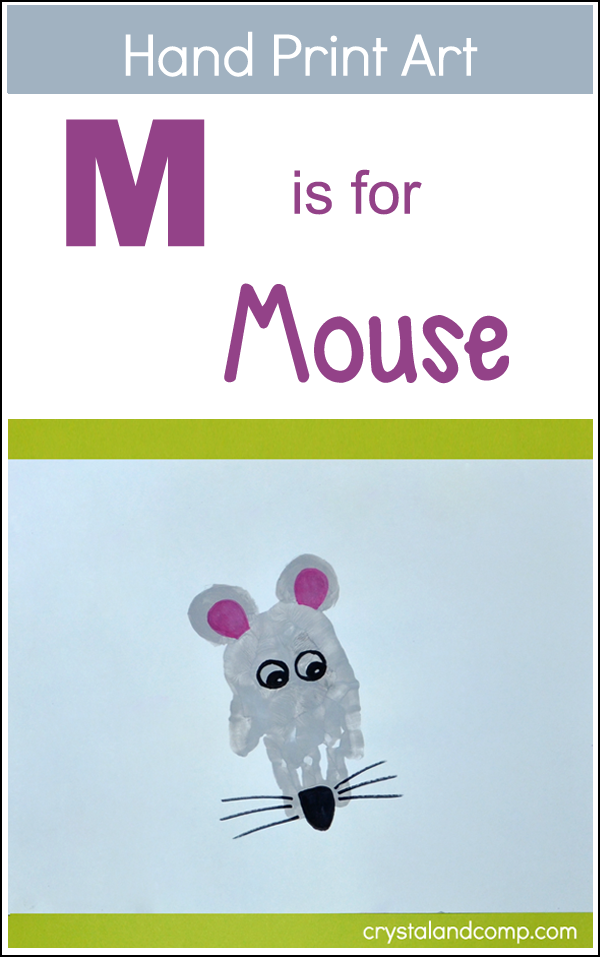 Hand Print Art: M is for Mouse