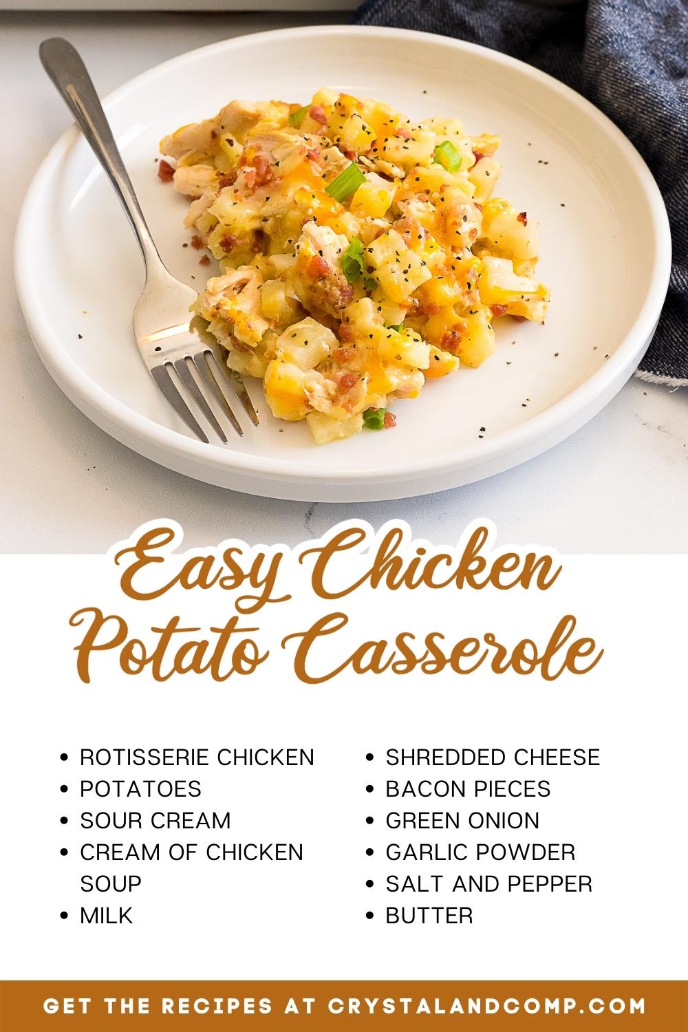 easy potato chicken casserole ingredients list