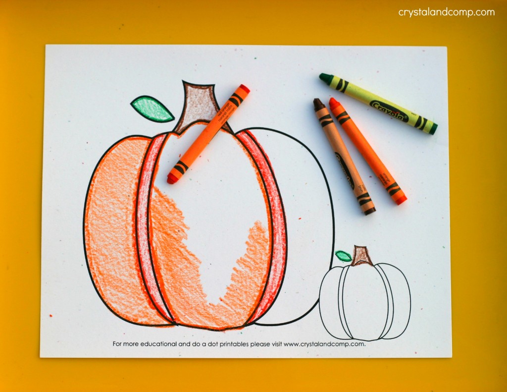 kid color pages pumpkin
