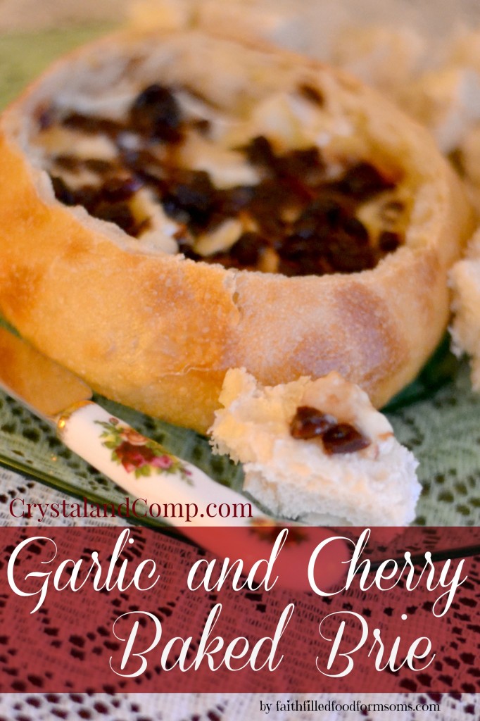 Garlic and Cherry Baked Brie