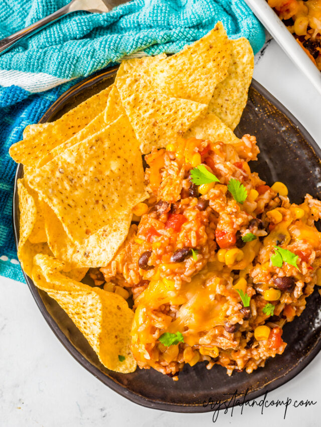Mexican Chicken Corn Casserole closeup