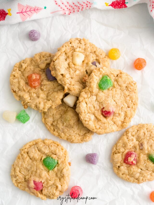 gumdrop cookie recipe pile