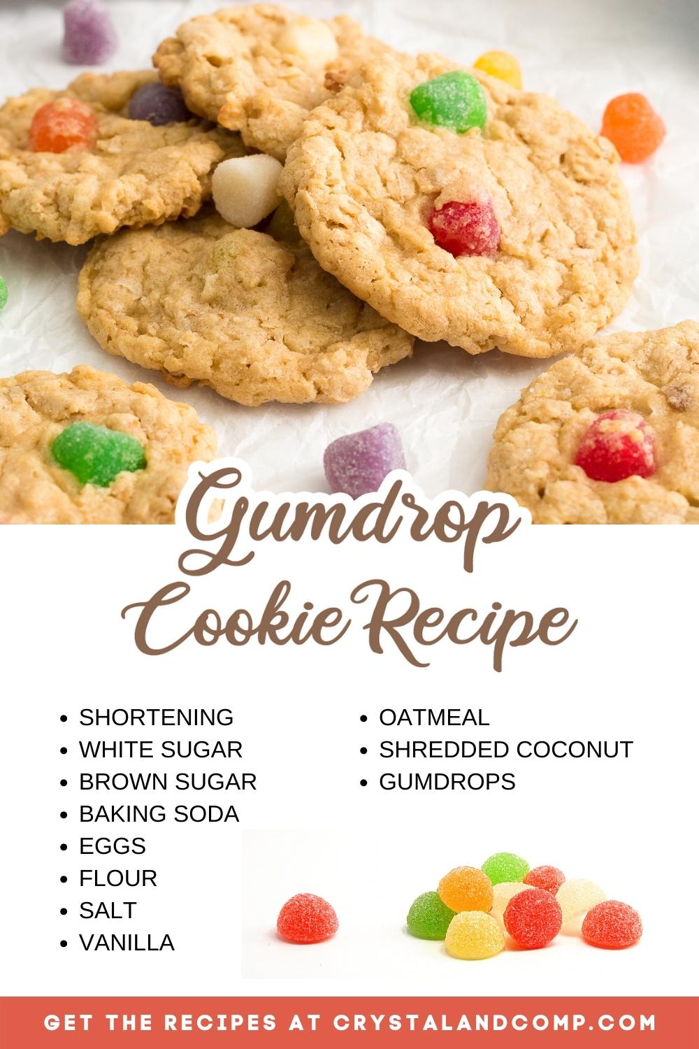 gumdrop cookie recipe  ingredient list