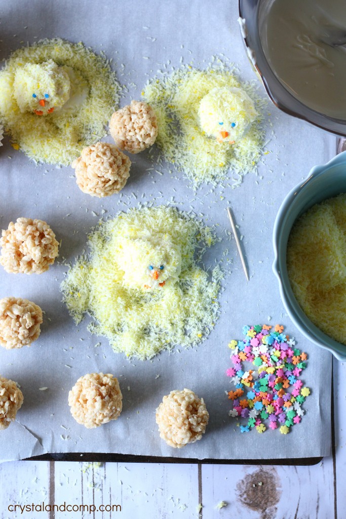 how to make rice krispies chicks for easter
