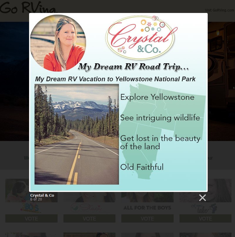 yellowstone park rv vacation 