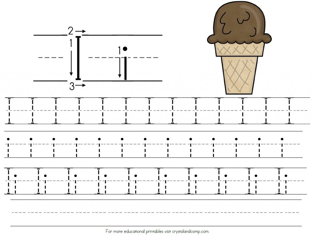 handwriting practice for preschoolers i is for ice cream