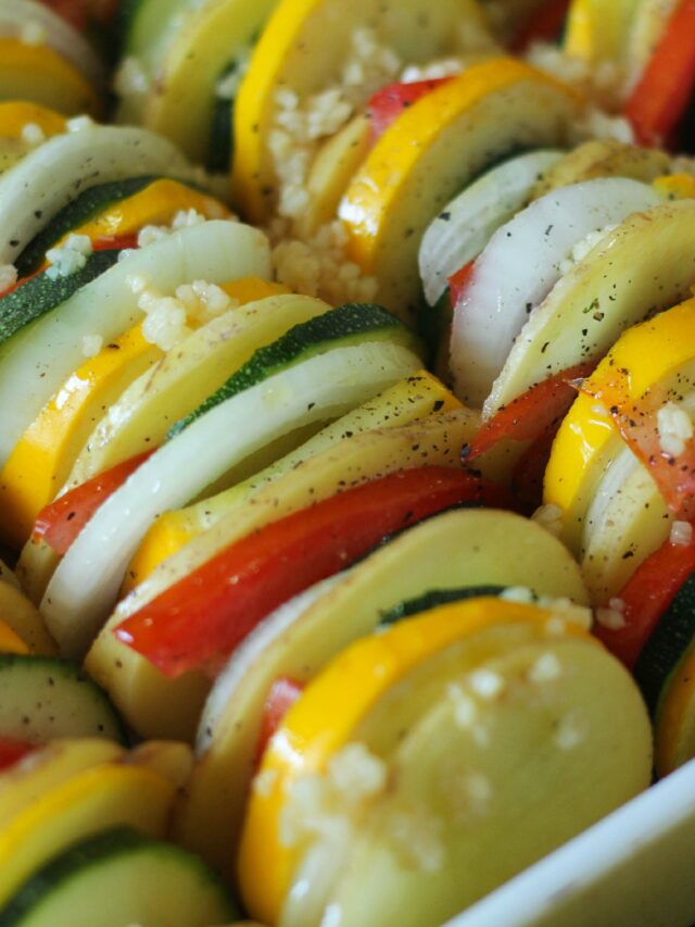 garlic salt and pepper on vegetable bake