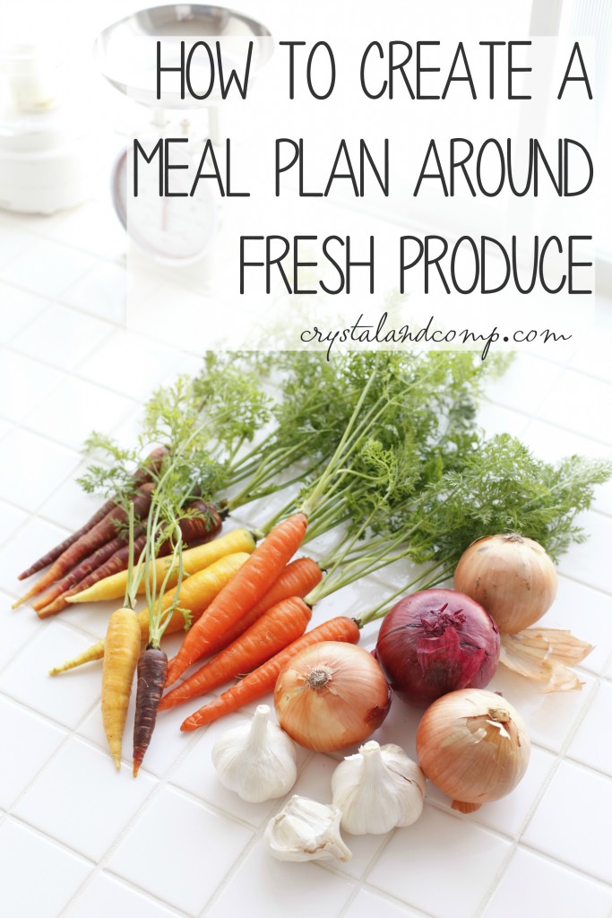 how to create a meal plan around fresh produce