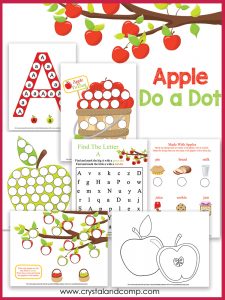 Preschool Do a Dot Printables: A is for Apple