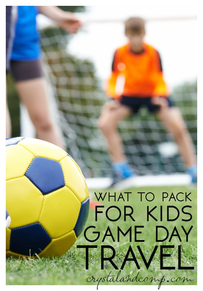 what to pack for kids game day travel