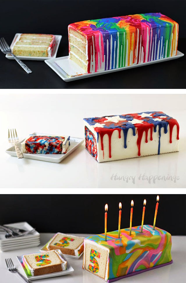 Tie Dye Birthday Cakes