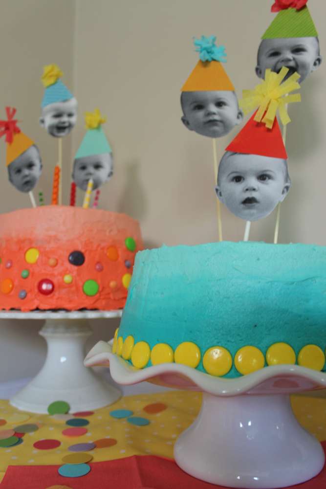 Baby Picture Birthday Cake Idea