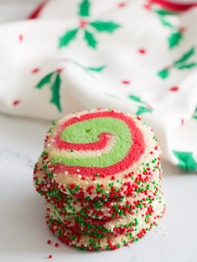 pinwheel cookie recipe stacked
